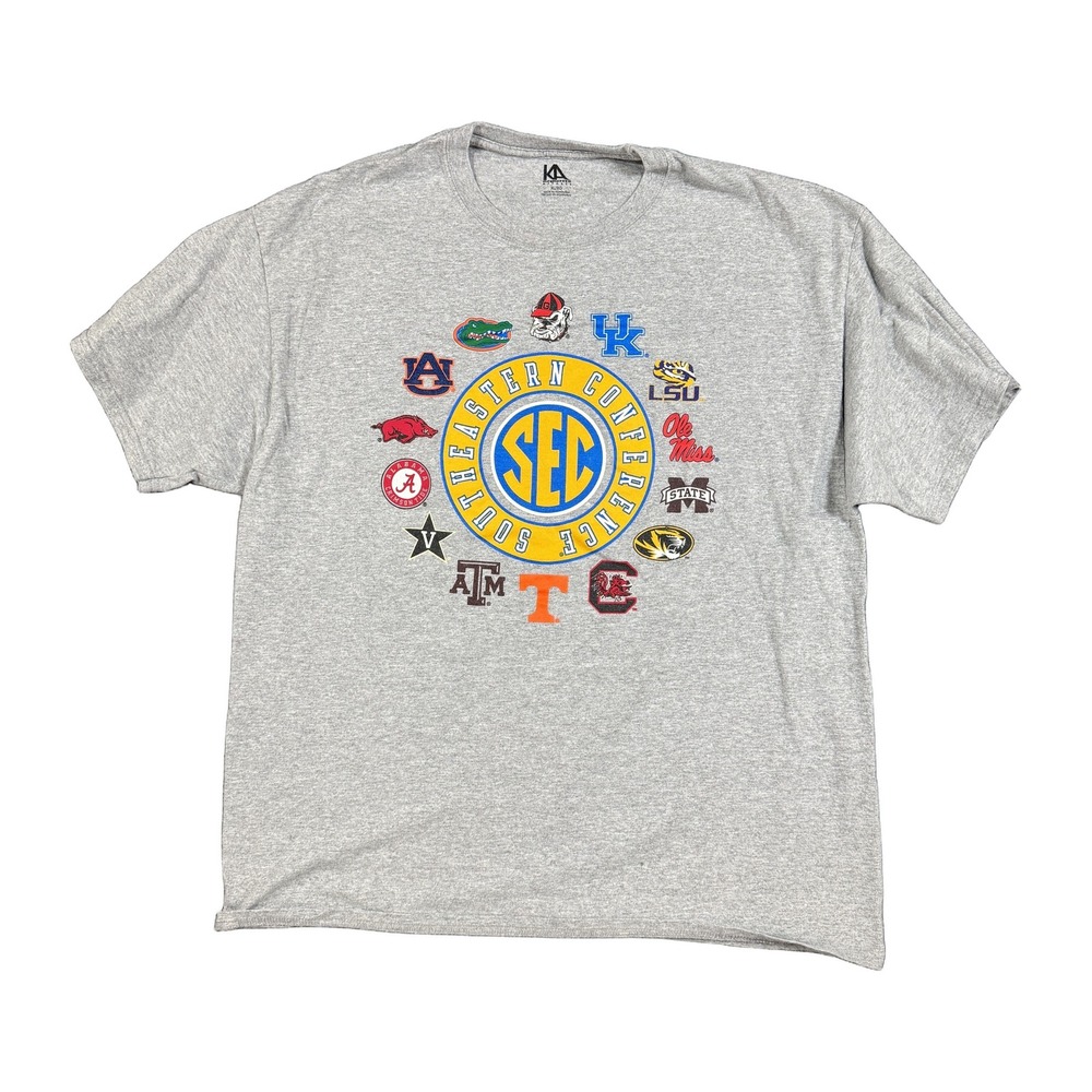 Knights Apparel SEC Southeastern Conference Graphic T-Shirt Gray Mens XL NCAA